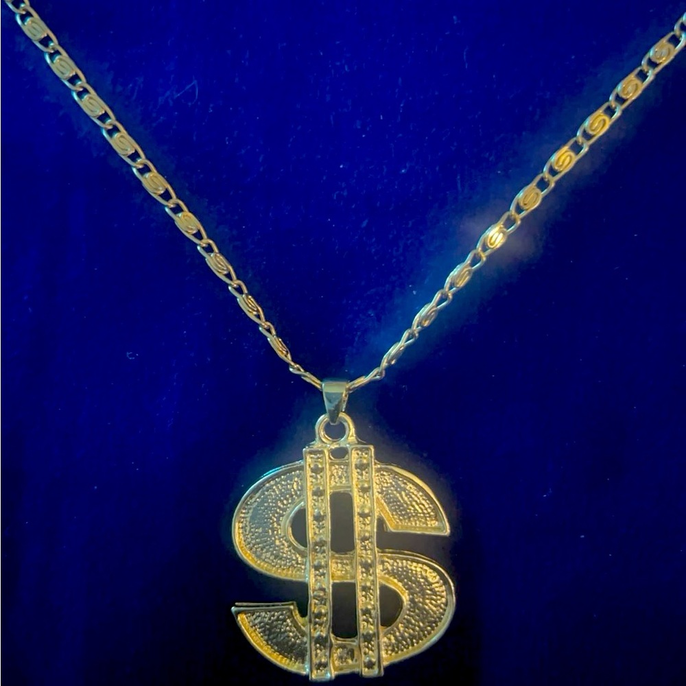 $ sign necklace chain (gold color)